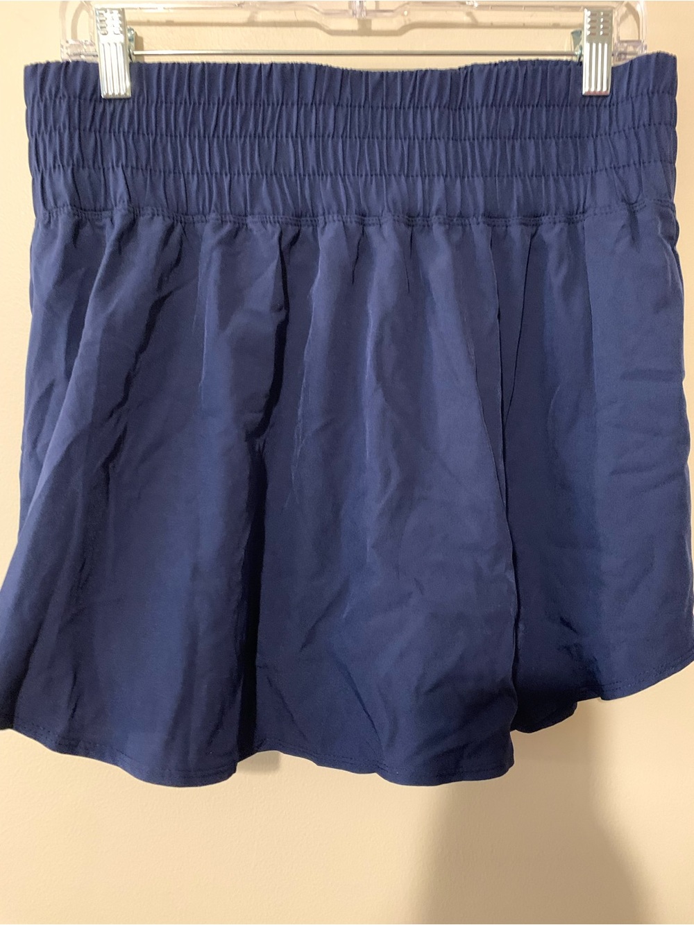 Women's Navy Elastic Waist Skort with Smocked Band